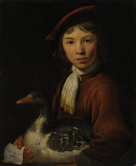 Jacob Gerritsz. Cuyp A Boy with a Goose Germany oil painting art